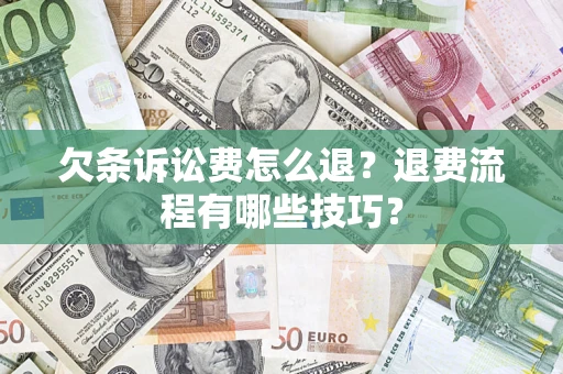 北京欠条诉讼费怎么退？退费流程有哪些技巧？
