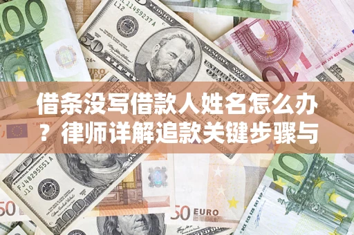 北京借条没写借款人姓名怎么办？律师详解追款关键步骤与证据链构建