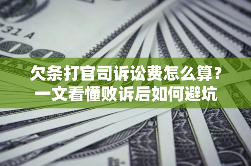 北京欠条打官司诉讼费怎么算？一文看懂败诉后如何避坑